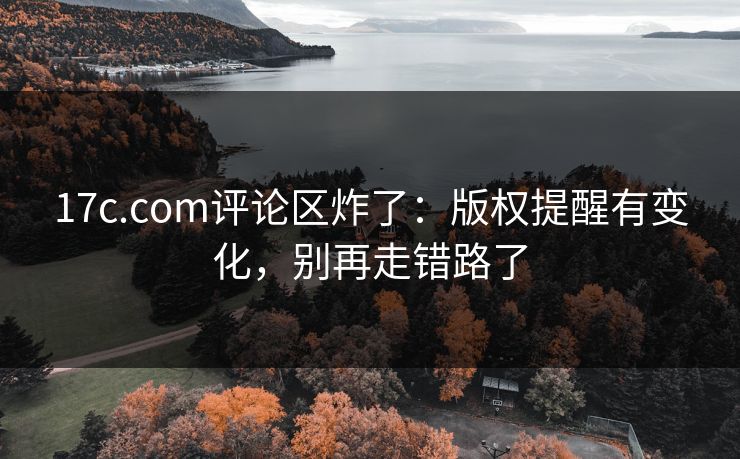 17c.com评论区炸了：版权提醒有变化，别再走错路了