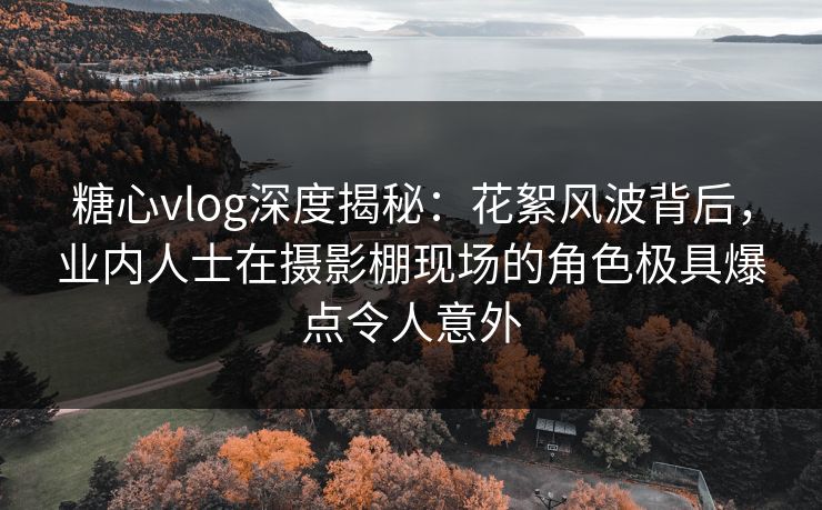 糖心vlog深度揭秘：花絮风波背后，业内人士在摄影棚现场的角色极具爆点令人意外